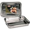 Ibili 651830 Plat À Rôtir En Inox Avec Anses Pliantes 31x24x5,5 Cm Bistrot