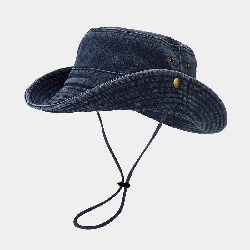 Vintage-Inspired Bucket Hat with Embroidered Lettering - Lightweight, Sun-Protective Fisherman Cap for Women & Men