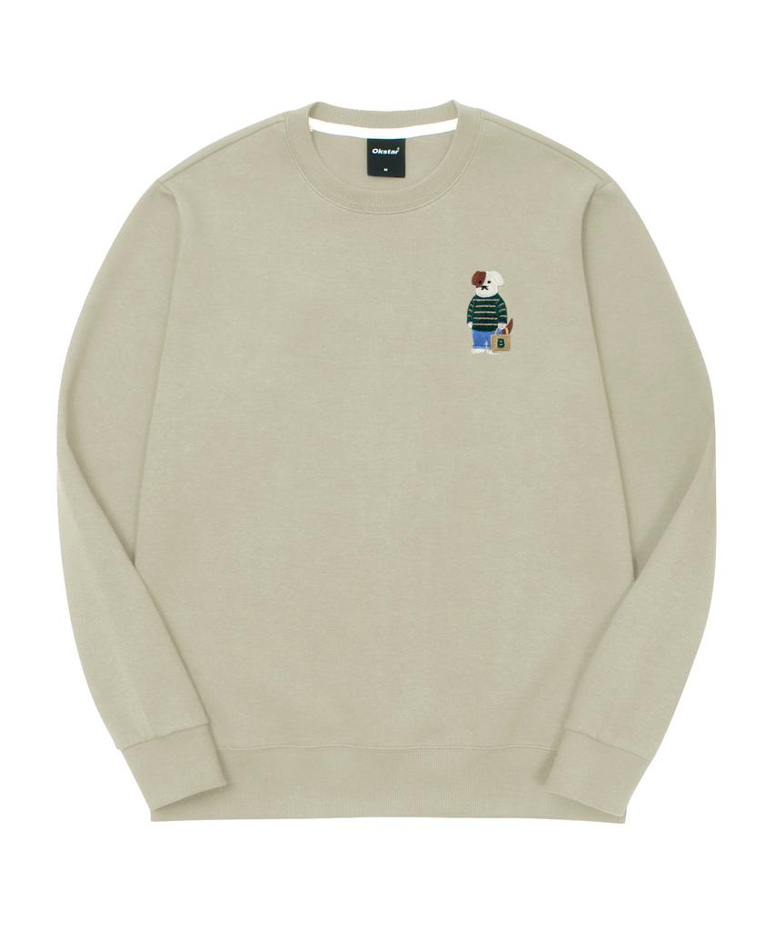 OKSTAR Mini Me Casual Brodog Embroidered Double-Sided Sweatshirt (Type B)