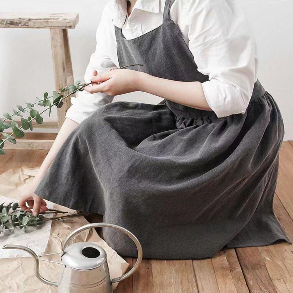 Cotton Florist Apron Korean Style Work Dress High Quality Kitchen Apron