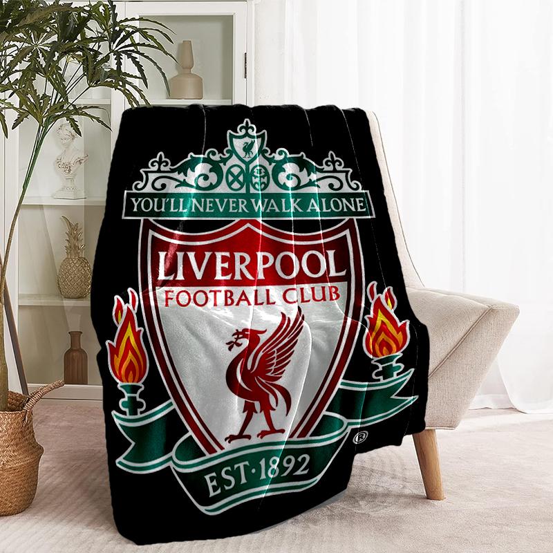 Плед Liverpool F.C. - Мягкий и Удобный, для Спальни, Путешествий, Дивана, Домашнего Декора - Подарок на День Рождения, Рождество для Друга