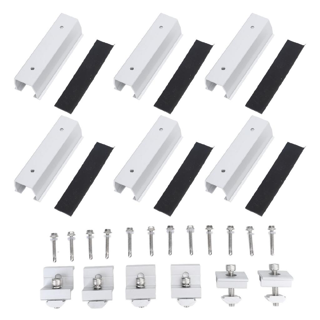 Комплекты кронштейнов для крепления солнечных панелей Алюминиевый сплав Кронштейны для крепления солнечных панелей на плоской крыше Торцевые зажимы