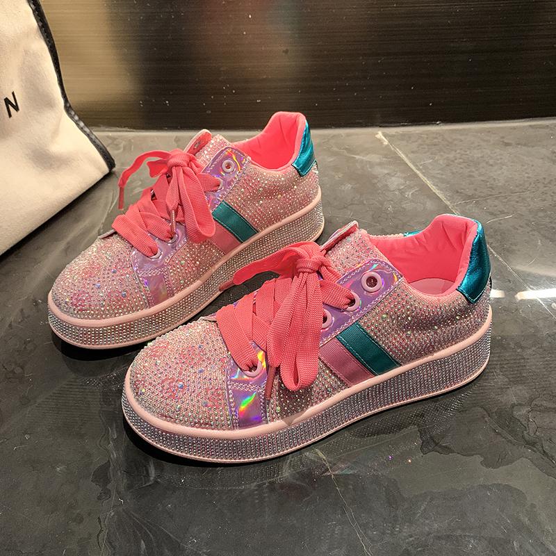 Модные осенние женские туфли из вулканизированной кожи с круглым носком на плоской подошве для женщин, кроссовки на платформе со шнуровкой, низкие уличные туфли в стиле феи