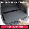 Для Tesla Model Y Juniper Коврик в багажник Полное покрытие Багажник Защитные бортики с обеих сторон Защитная накладка на спинку сиденья Защитная накладка для груза