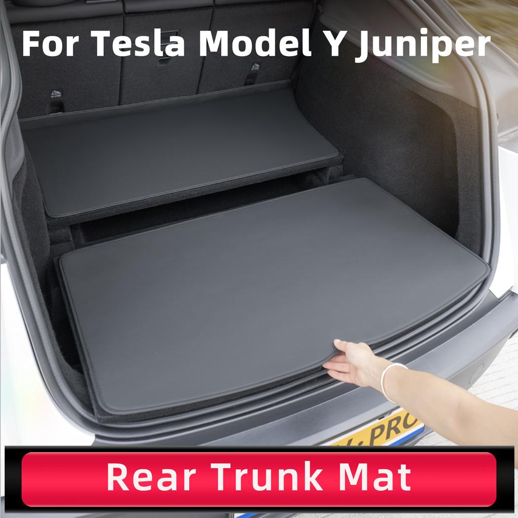 Для Tesla Model Y Juniper Коврик в багажник Полное покрытие Багажник Защитные бортики с обеих сторон Защитная накладка на спинку сиденья Защитная накладка для груза