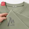 MINISO Мужская свободная хлопковая футболка с круглым вырезом, плотный хлопок