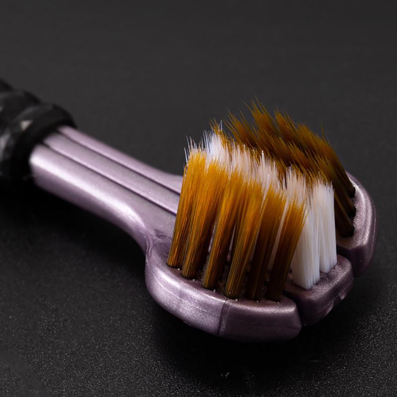 2 шт. 3D стерео трехсторонняя зубная щетка ультратонкая мягкая щетина для взрослых зубные щетки скребок для языка уход за полостью рта 360° чистка зубов щетка