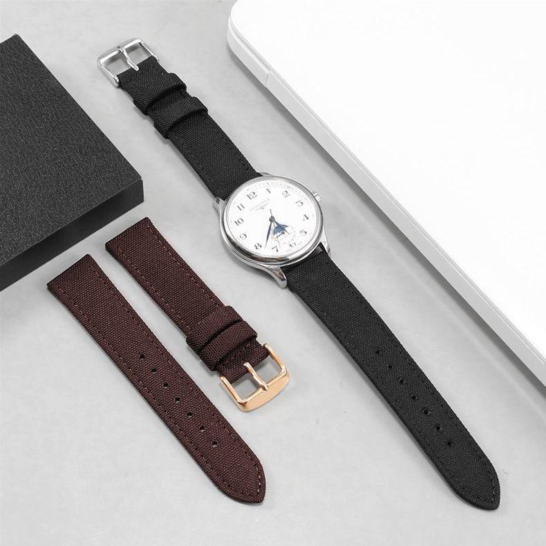 18 мм 20 мм 22 мм Универсальный ремешок из нейлона и холста, водонепроницаемый ремешок для смарт-часов Casio Longines Citizen Tissot Seiko 19 мм 21 мм 23 мм 24 мм