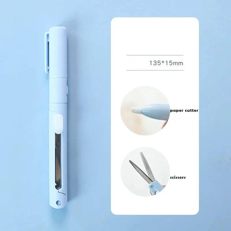 1 шт. Складные ножницы для карандашей, журнальный резак для бумаги, студенческий мини-нож для экспресс-доставки, канцелярские принадлежности, новые