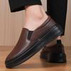 Fashion Men's Breathable Hollow Shoes Slip-On All-match Loafers Summer Casual Leather Cowhide Flats Males Genuine Leather Casual Shoes