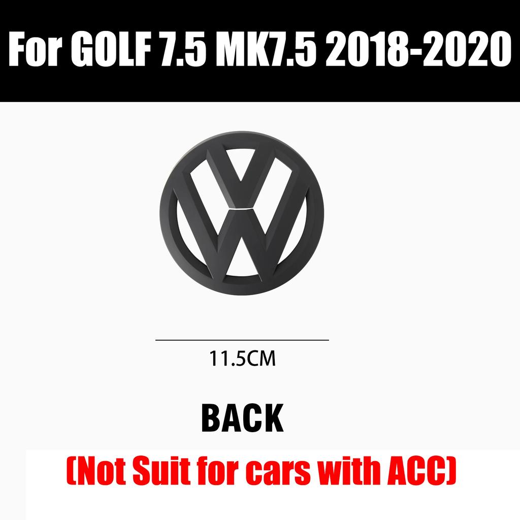 For VW Non-destructive Car Front Radiateor Badge Stickers Rear Trunk Lid Badge Decal For Volkswagen Golf 7.5 VW MK7.5 2018 201 qm3