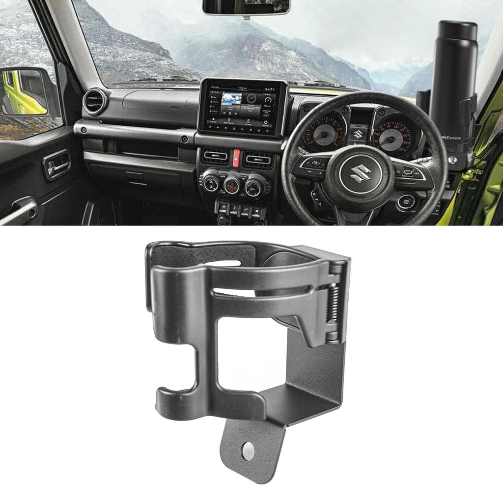 Motikvans Держатель для напитков и смартфона для Jimny, Совместим с Jimny, Держатель для чашки с водой, Jimny JB64 Черный, JB64, JB74, 2019-2023, Держатель двойного назначения,