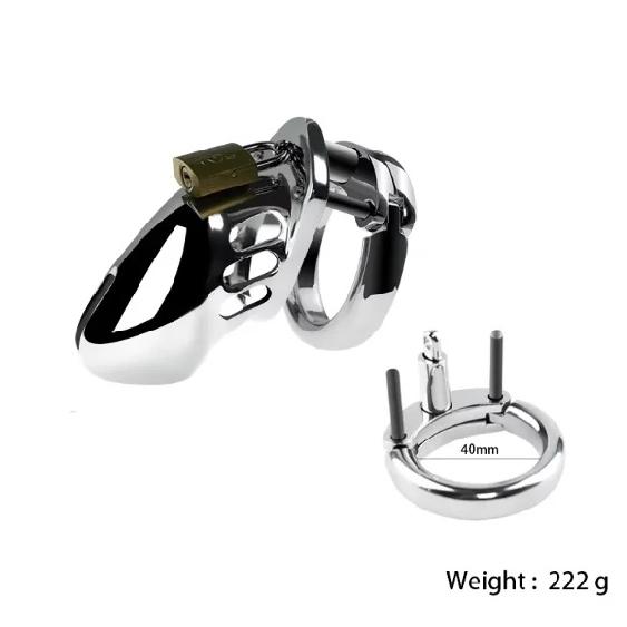 Metal Adjustable Chastity Locks for Men Padlock Penis Cage Male Chastity Devices Desire Control Ring Adult Sex Toys