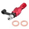 M10x1.0mm Motorcycle Brake Master Caliper Bleed Screw Nipple Banjo Bolt Dust Cap Red