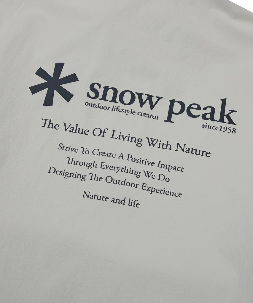 Snowpeak Apparel Тонкий Технологичный Тканый Анорак с Воротником-стойкой и Коротким Рукавом Светло-серый (S24Mmsan34)