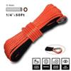 6mmx15m 7700Lbs Synthetic Winch Rope Line With Hook Towing Rope Recovery Cable For Jees Off Road 4WD ATV UTV Truck Boat SUV Rope