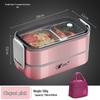 304 Stainless Steel Insulated Double-Layer Lunch Box for Microwave, with Compartments - Ideal for Students and Office Workers.