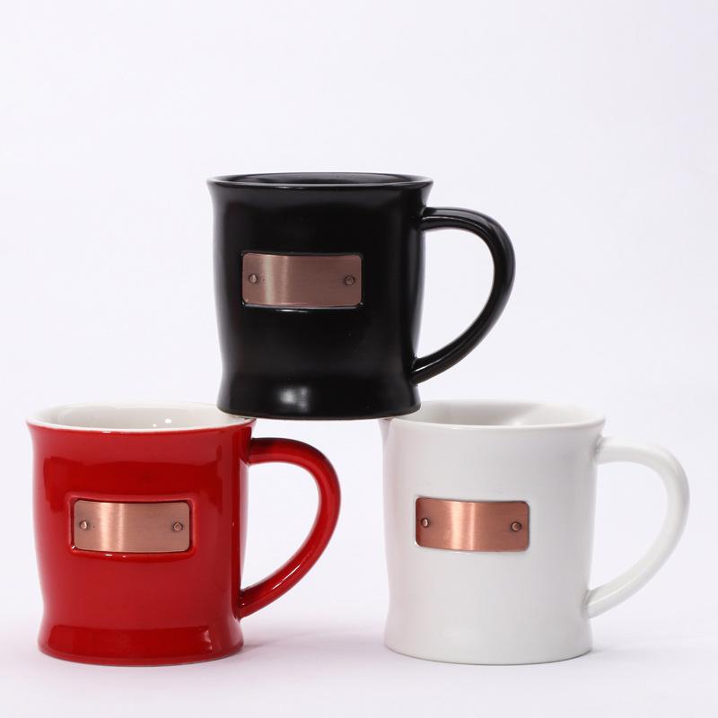 Керамическая кружка с медной инкрустацией Офисная чашка для воды Кофейная чашка Праздничные подарки