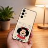 Милый Чехол для Телефона M-Мафальда Для Samsung S25,S24,S21,S22,S23,S30,Ultra,S20,Plus,Fe,Lite,5G Черная Крышка