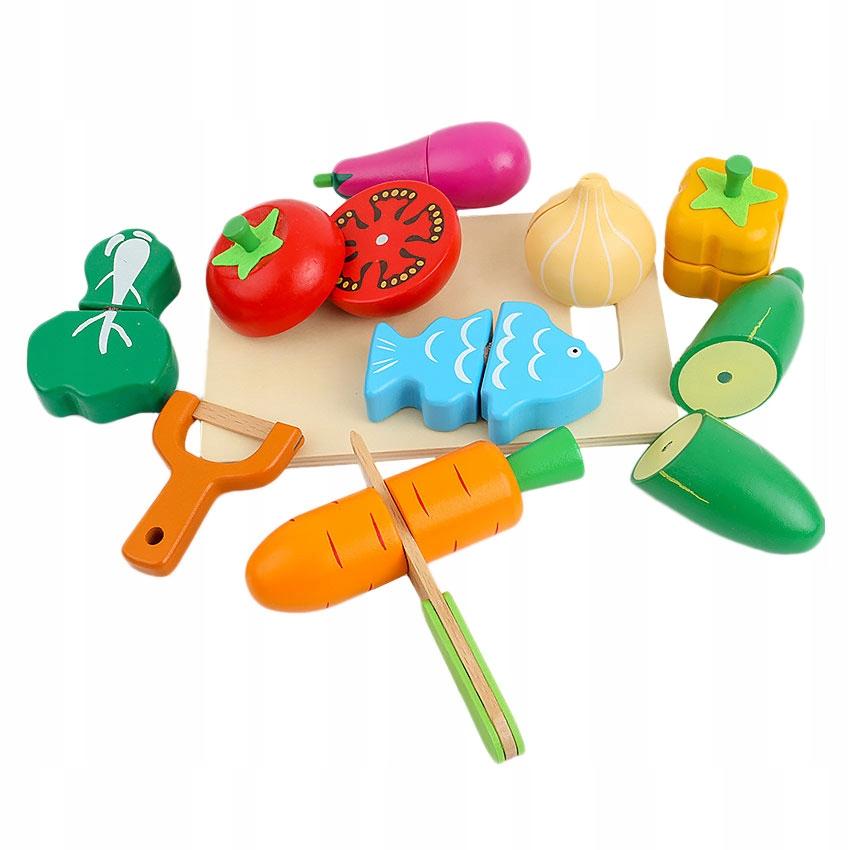 Wooden Fruit and Vegetable Chopping Box for Children' Kitchen