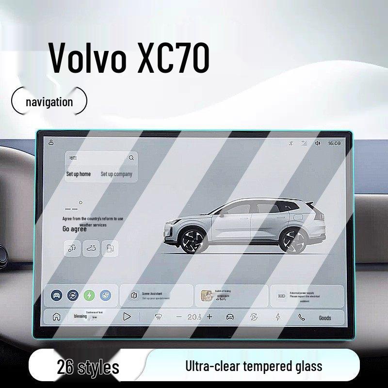 Защитная пленка из закаленного стекла для экрана навигации и консоли Volvo XC70