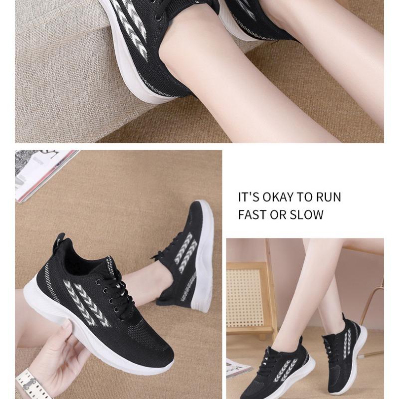 Женская обувь Flyknit, повседневная, мягкая подошва, легкая, дышащая, спортивная обувь для мам