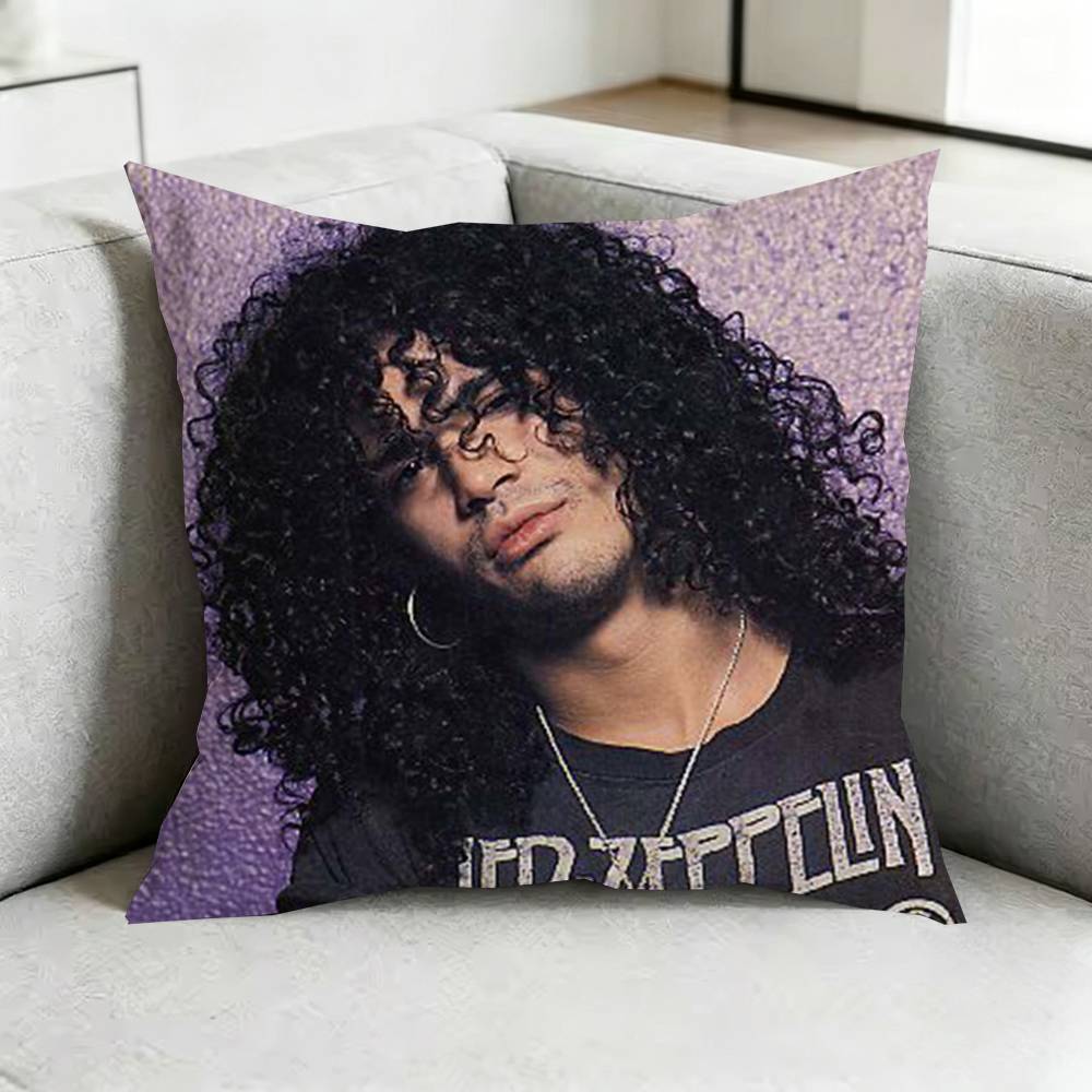 Slash GNR band Guns N RRoses Square DoubleSided printed Pillow Case Bedroom Bedside Pillow Sofa Cushion Cover Gift