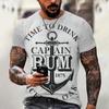Summer Sailor T-shirt, Anchor Men's 3D Neckline Short-sleeved T-shirt
