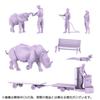 Kaiyodo ART PLA Хранитель и Белый Носорог Набор Неокрашенный Несобранный Пластиковый Модельный Набор AP006