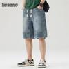MARK FAIRWHALE Men's Loose Straight Denim Shorts