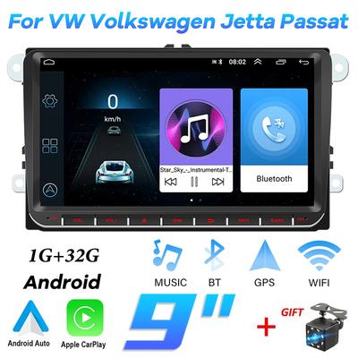 9-дюймовый автомобильный мультимедийный плеер Carplay на Android для VW/Volkswagen/Golf/Polo/Tiguan/Passat/B7/B6/Seat/Leon/Skoda/Octavia Радио GPS-навигация 1 + 32 ГБ