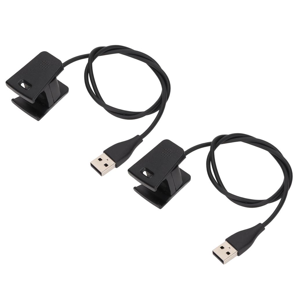 2Pcs Smartwatch Charger USB Charging Cable Cord Charger Dock Adapter for Fitbit Charge 2