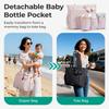 BAGSMART Многофункциональная сумка-подгузник для младенцев, сумка-тоут с пеленальным столиком, большая вместимость, сумка для мамы, органайзер для коляски, сумка для беременных