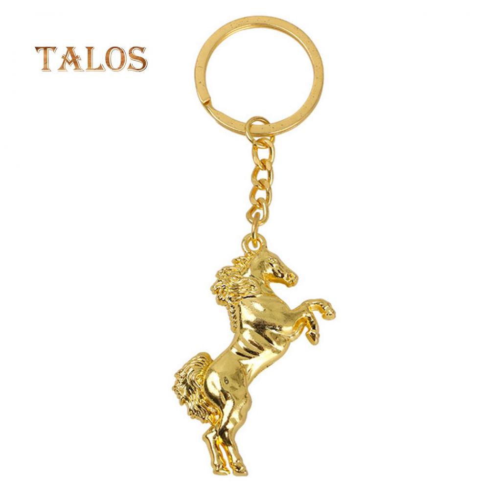 Cool Horse Key Chain Ring Solid Color Keychain Purse Bag Decor Pendant Hanging Accessories