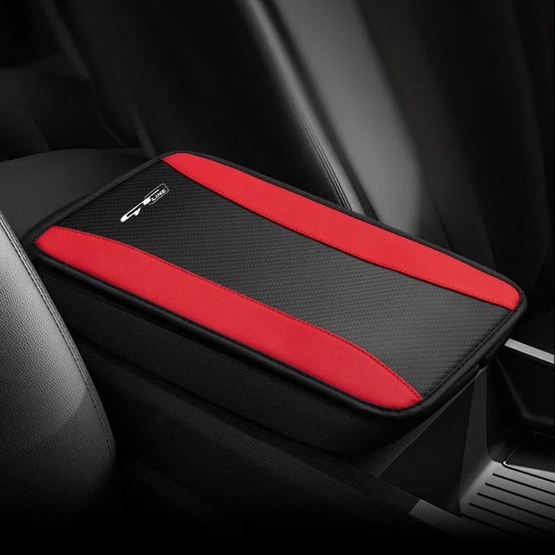For Kia GTLINE GT Line Forte Stinger Shuma Rio Sportage Soul Cerato Car Armrest Mat Auto Storage Box Dust-Proof Cushion Cover jby123
