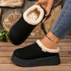 Fashion Comfortable Women Snow Boots Winter Solid Color Platform Ankle Boots Woman Round Toe Slip On Warm Shoes Women Zapatos De Mujer