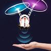 1 Set Induction Aircraft Suspended Rrechargeable Double Fan Smart Sensory Mini Airplane Toy