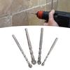 Drill Bit Hex Handle Sharp Drilling Threaded Triangular Tip Drill Bit Carpentry Tool