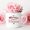 Best Godmother Print Mugs Creative Coffee Cups Drinks Water Milk Cup Enamel Mug Retro Home Handle Drinkware Gifts for Godmothers