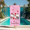 Пляжное полотенце Розовое H-Hello K-Kitty Кошка Тюрбан для ухода за волосами Сушка волос Спа Сауна Большие банные полотенца Аксессуары для ванной комнаты Дом
