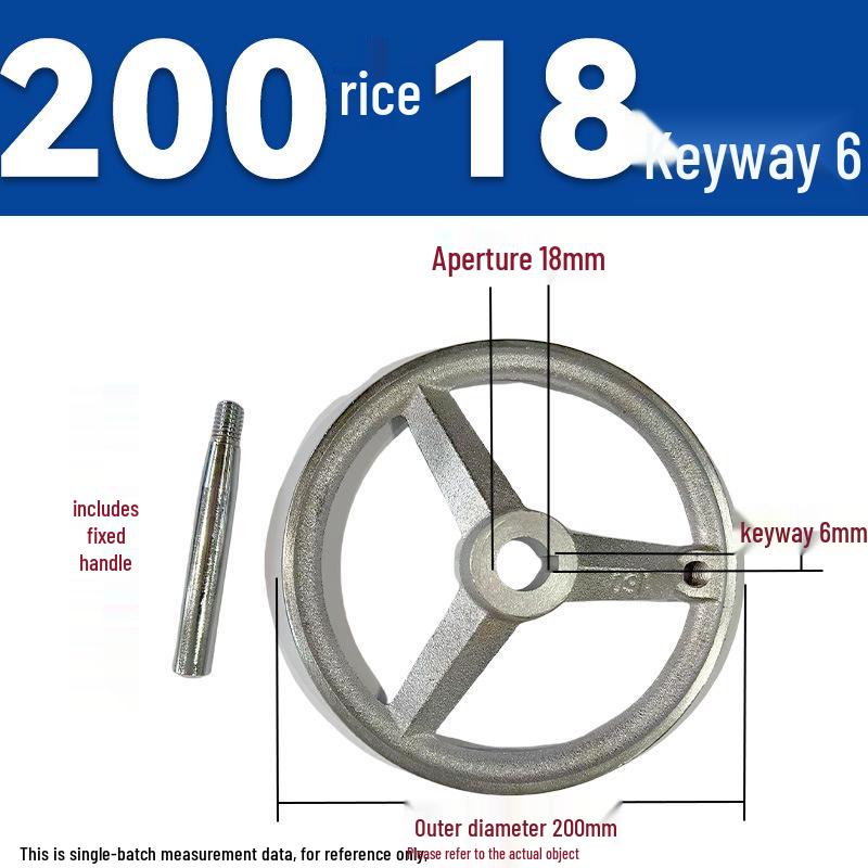 Chrome-Plated Cast Iron Handwheel with Square and Round Corrugated Edges for Industrial Machine Tools