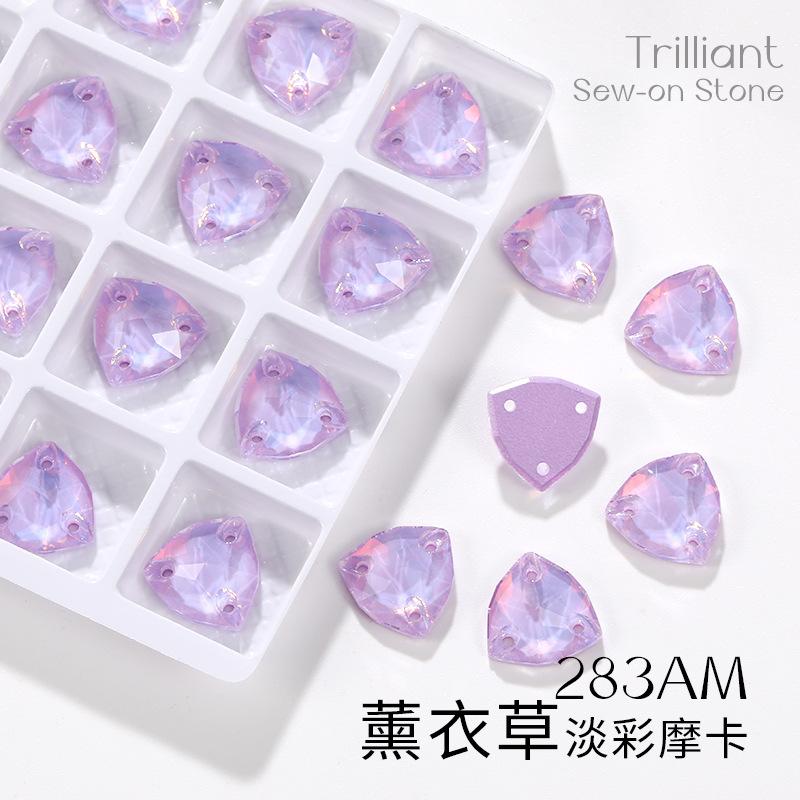 Hot Sale Crystal Rhinestones Triangle Glitter Charms for Shoes DIY 3D Accessories