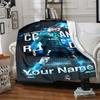 Cristiano Ronaldo (111) Personalized Text Blanket Cozy Customizable Blanket Durable Comfort Perfect for Nap Office Chair Bedding Living Room