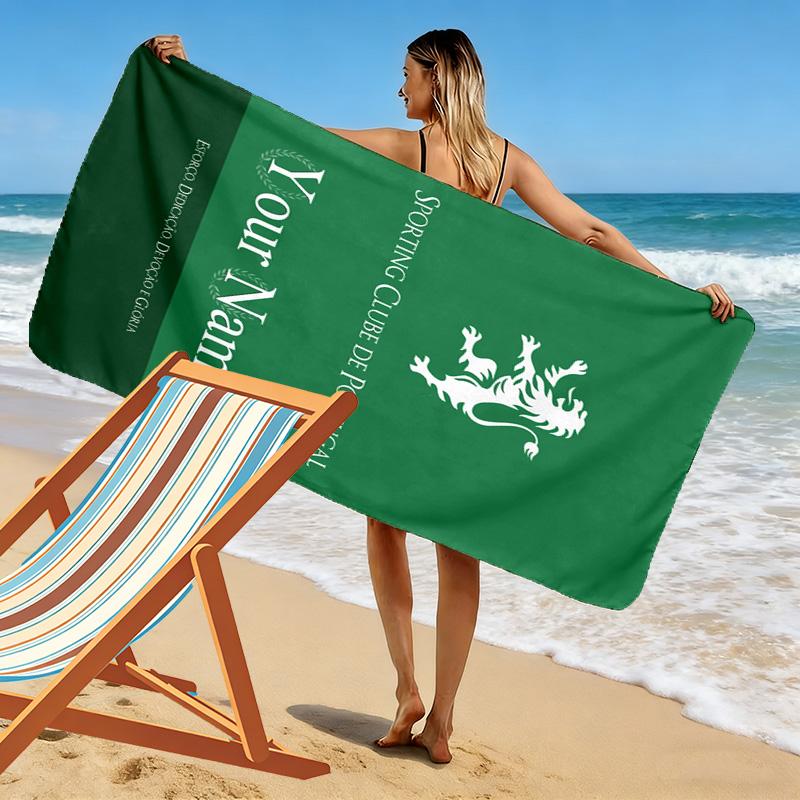 Name Custom Sporting CP Print Beach Towel, Large Soft Quick Dry Towel for Beach Camping Swimming