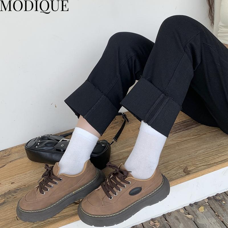 MODIQUE, весенние большие размеры, новые женские винтажные эластичные прямые длинные джинсы с высокой талией, женские базовые повседневные брюки, брюки