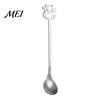 Cute Animal Handle Spoon Stainless Steel Coffee Spoon, Long with Bull Head Decor, Gold Multifunctional Stirring for Milk Tea Yogurt Jam Acid