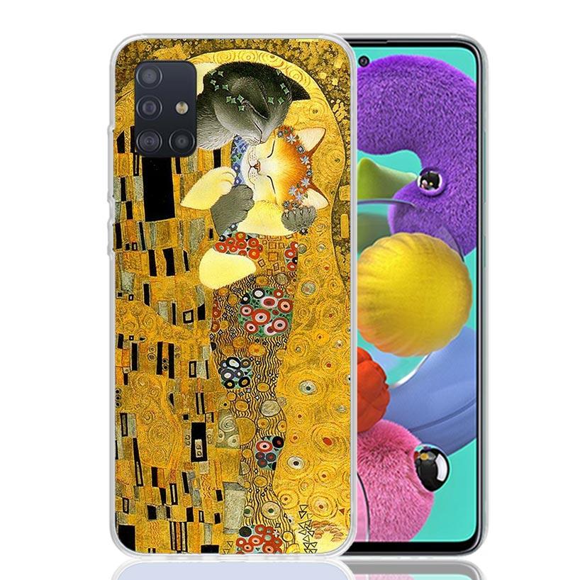 Поцелуй Густава Климта Дизайн Для Чехла Телефона Samsung Galaxy A52S A42 A32 A22 A12 A02S A51 A50S A41 A31 A21S A30S A20S A20E A70 A71