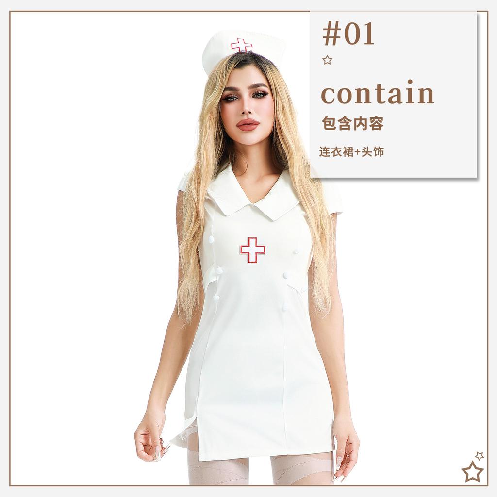 Halloween Adult Costume Cosplay Nurse Uniform Large Size Sexy Doctor Cosplay Uniform Party Costumes