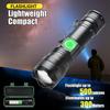 Portable LED Flashlight with Built-in Battery USB Rechargeable Flash Variable Focus Waterproof Lantern Outdoor Camping Torch