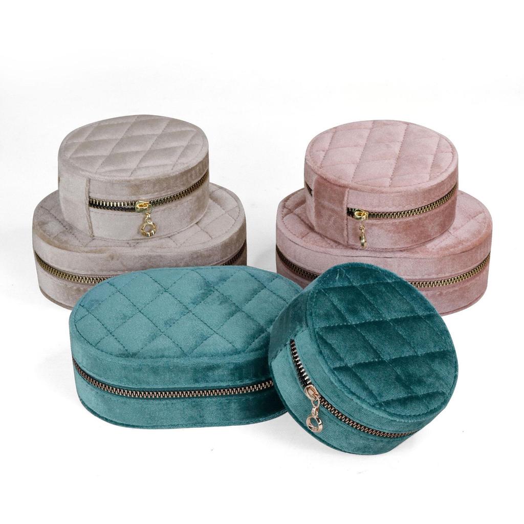 Роскошная бархатная шкатулка для украшений для колец, ожерелий и серег-пусетов - Портативное и элегантное решение для хранения